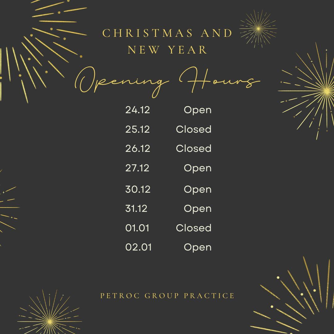 Christmas and New Year - Closure times 